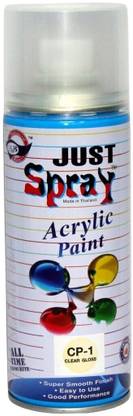 Just Spray Clear Gloss Spray Paint Gloss Finish Spray Paint Quick Dry Good finish Clear Spray Paint 400 ml