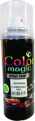 COLORMAGIC FLAMBOYANT RED SPRAY PAINT Compatible FOR mahindra car KUV 100 Red Spray Paint 220 ml