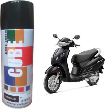 CUBE Cube Scooty & Bike color scarlet black gloss finish Black Spray Paint 600 ml