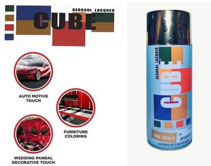 CUBE Activa / Car / Bike Gold Spray Paint 400 ml