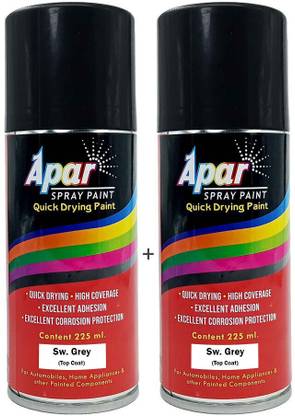 apar Spray Paint Sw.Grey-225 ml, Compatible for swraj tractor(Pack of 2) Grey Spray Paint 450 ml