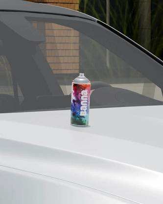 Banna Automotive Spray Can for Car Metal Surface, Matte Finish, Quick-Drying Crystal White Spray Paint 440 ml