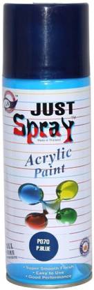 Just Spray Dark Blue Spray Paint Gloss Finish Spray Paint Quick Dry Good finish Blue Spray Paint 400 ml