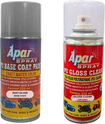 apar Automotive Spray Paint Dsat Silver (RC Colour Name) + Silver Spray Paint 450 ml