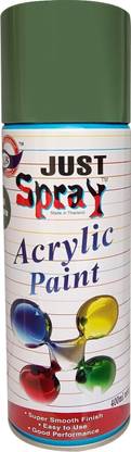 Just Spray Olive Green Spray Paint Gloss Finish Spray Paint Quick Dry Good finish Green Spray Paint 400 ml