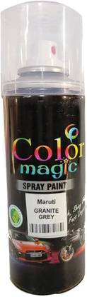 COLORMAGIC granite grey spray paint for Alto 800,altok10,baleno,brezza,ertiga Grey Spray Paint 200 ml