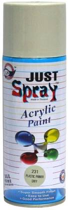 Just Spray Grey Primer Spray Paint Gloss Finish Spray Paint Quick Dry Good finish Grey Spray Paint 400 ml