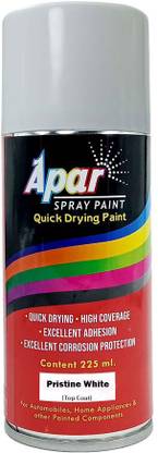 apar Automotive Spray Paint Pristine White (RC Colour Name) , White Spray Paint 225 ml