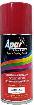 apar Spray Paint Solid Fire Red(RC Colour)Compatible for Maruti Car-25ml(Pack of1), Red Spray Paint 225 ml