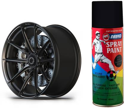 ABRO Premium Quality Spray Paint with 2x more Coverage Black Spray Paint 400 ml