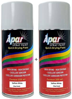apar Spray Paint Taffeta White-Top Coat (RC Colour Name)-225 ml,for hon. (Pack of 2), White Spray Paint 2 ml