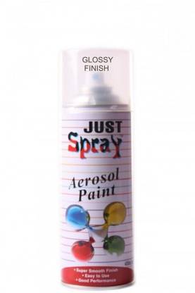 Just Spray Clear Gloss Spray Paint Gloss Finish Spray Paint Quick Dry Good finish Clear Spray Paint 400 ml