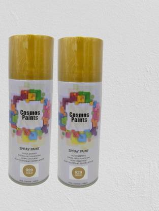 Cosmos 928 Gold Spray Paint 400ml (Pack of 2)|(Imported) Gold Spray Paint 800 ml