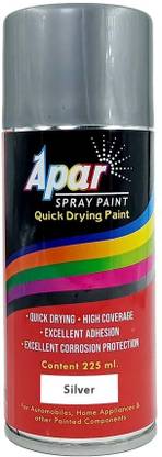 APAR C Spray Paint Can SILVER-225ml(Pack of 1) For art & craft Paint work. Silver Spray Paint 200 ml