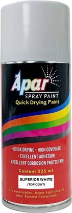 apar Spray Paint Superior White Compatible For Maruti Cars-225 ml (Pack of 1Pcs), White Spray Paint 225 ml
