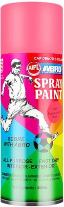 ABRO SP-1002 Multipurpose Colour Spray Paint Can for Cars and Bikes Pink Spray Paint 400 ml
