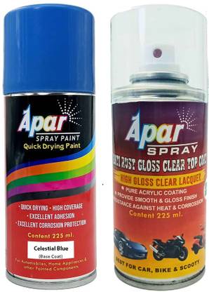 apar Spray Paint Celestial Blue+G.C,Compatible For MAR. Cars, Celestial Blue Spray Paint 450 ml