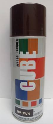 CUBE Best Quality Aerosol Multi Purpose Spray Paint Fast-Drying Paint Color Brown Spray Paint 400 ml