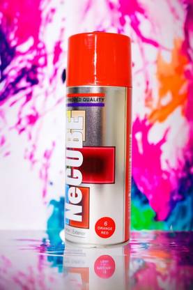 NEWCUBE DIY, QUICK DRYING, PREMIUM GLOSS FINISH Red Spray Paint 450 ml