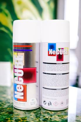 NEWCUBE DIY, QUICK DRYING, PREMIUM GLOSS FINISH White Spray Paint 450 ml