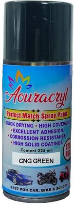 AOURACRYL Spray Paint Can CNG GREEN For Bike, Cars, Furnitures, art and craft Paint work CNG GREEN Spray Paint 225 ml