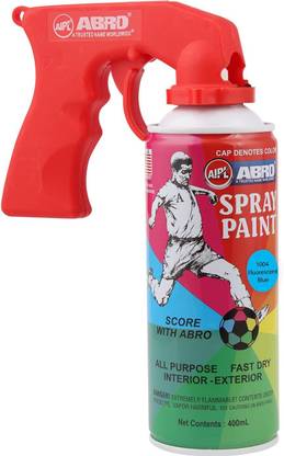 ABRO Multipurpose 400 ML Spray Paint Can With Trigger Head Easy Hand Grip Blue Spray Paint 400 ml
