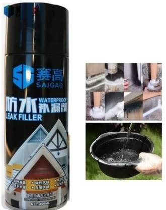 vakratunda Waterproof Leak Filler Spray Wall Sealant Leak Stop Spray Crack Filler Black Spray Paint 450 ml