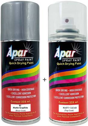 apar Spray Paint Matte Graphite (RC Colour Name) Multicolor Spray Paint 450 ml