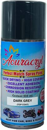 AOURACRYL Spray Paint Dark Grey(RC Color) for Mahindra Car-225ml(Pack of 1), Dark Grey Spray Paint 225 ml