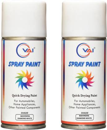 VAI Touch Up Spray Paint Compatible for Mahindra DIAMOND WHITE For Scorpio, Bolero White Spray Paint 450 ml