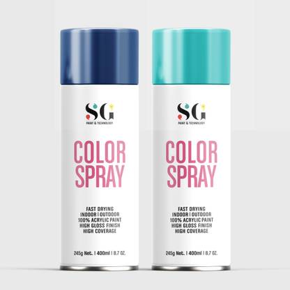 SGPaints DIY, Quick Drying with Gloss finish for Metal, Wood and Walls - Multicolor Spray Paint 400 ml
