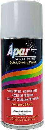 apar Spray Paint Diamond White (RC Colour Name),for Mahindra Cars-225 ml (Pack of 1), White Spray Paint 225 ml