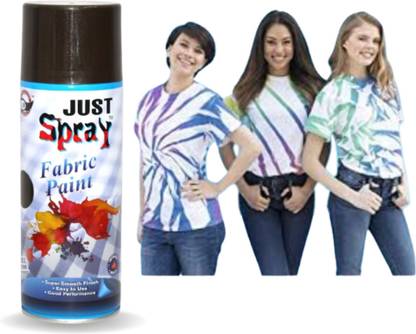 Just Spray Black Fabric Spray Paint for all type Cloth and fabric Black Spray Paint 400 ml