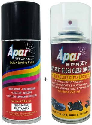 apar Spray Paint NH-194M-U Heavy Grey (RC Colour Name)+GC Compatible for Honda Activa Grey Spray Paint 225 ml