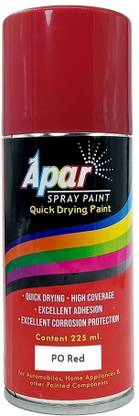 apar SPRAY PAINT PO RED -200 ML Multicolor Spray Paint 200 ml
