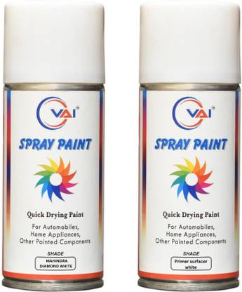 VAI Touch Up Spray Paint Compatible for Mahindra DIAMOND WHITE With Primer surfacer White Spray Paint 450 ml