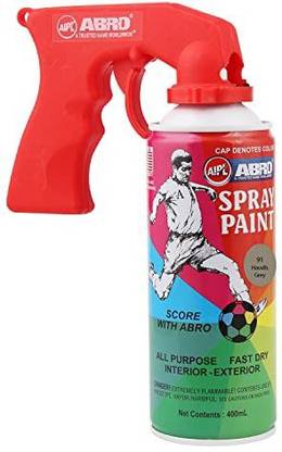 ABRO SP-91-G Multipurpose DIY Spray Paint Can With Trigger Gun Hand Grip Grey Spray Paint 400 ml