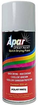 apar Spray Paint Polar White (RC Colour Name)- 225ml (Pack of 1), For Hyundai Cars White Spray Paint 225 ml