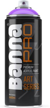 Banna Premium Art Series Acrylic DARK VIOLET Spray Paint 440 ml