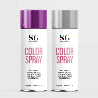 SGPaint DIY, Quick Drying with Gloss finish for Metal, Wood and Walls - Multicolor Spray Paint 400 ml