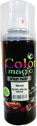 COLORMAGIC MARUTI CAR PAINT FOR ERTIGA,S-CROSS,CELERIO,BREZZA,BALENO,SWIFT DEZIRE, White Spray Paint 200 ml