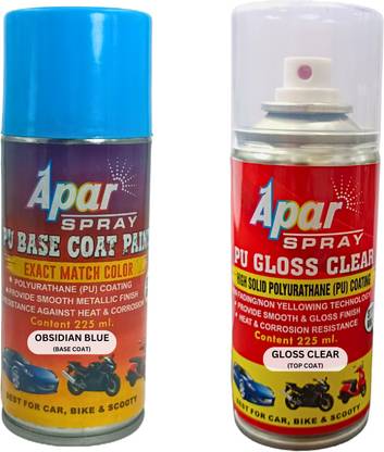 apar APAR Automotive Spray Paint Obsidian Blue Pearl (RC Colour Name) + Blue Spray Paint 450 ml