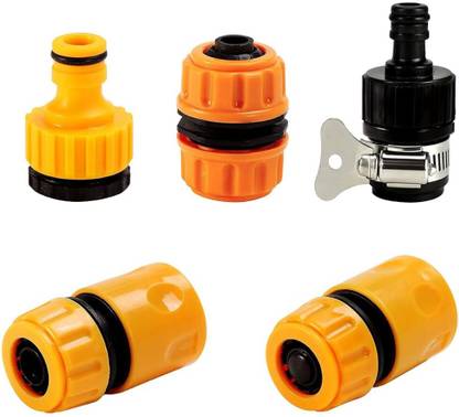 HASTHIP 5 Pcs Hose Quick Connectors, Water Pipe Fast Fitting Connect Garden