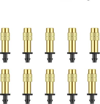 VASADIGITAL 10 Pcs New Adjustable Copper Spray Nozzle Suitable for 4/7 Hose Sprinklers Drippers Mist Garden/Roof/ Greenhouse