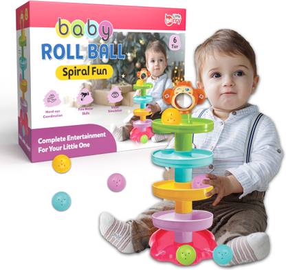 लिटिल बेरी Plastic Roll & Swirl Ball - 5 Layer Stack, Drop & Go Ball Drop - Activity Toys