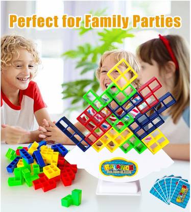 PSA zone Drop Tetra Tower Game - Fun Stacking Building Blocks