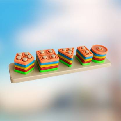 ENGITECH Geometric Shape Sorter Puzzle Toy Shape Matching Blocks Color LC03.1615 Geo