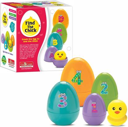 टॉयमेट Find The Chick Nesting Eggs Toy - Helps in Motor Skills & Early Development