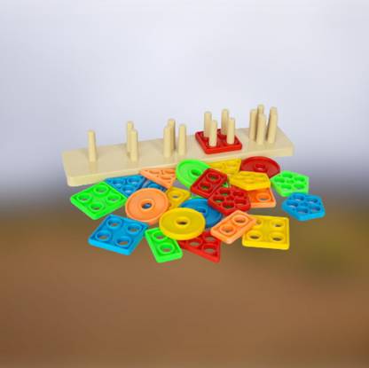 ENGITECH Geometric Shape Sorter Puzzle Toy Shape Matching Blocks Color LC03.1106 Geo