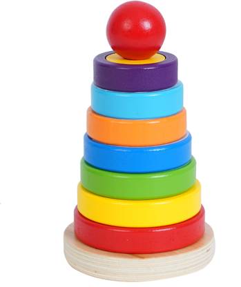 bufack Wooden Stacking Ring Tower for Kids